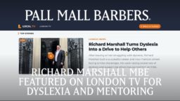 Richard Marshall MBE Featured on London TV for Dyslexia and Mentoring